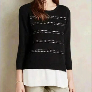 Angel of the North Layered Dovie Sweater Size S—B2